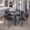 Regency Kahlo Square Table & Chair Sets, 30 W, 30 L, 29 H, Wood, Metal, Plastic Top, Grey TPL3030GYBK47BK - alternate 4